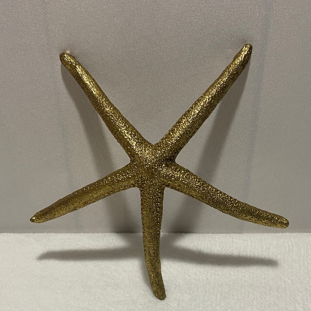 Gold color starfish decoration resin